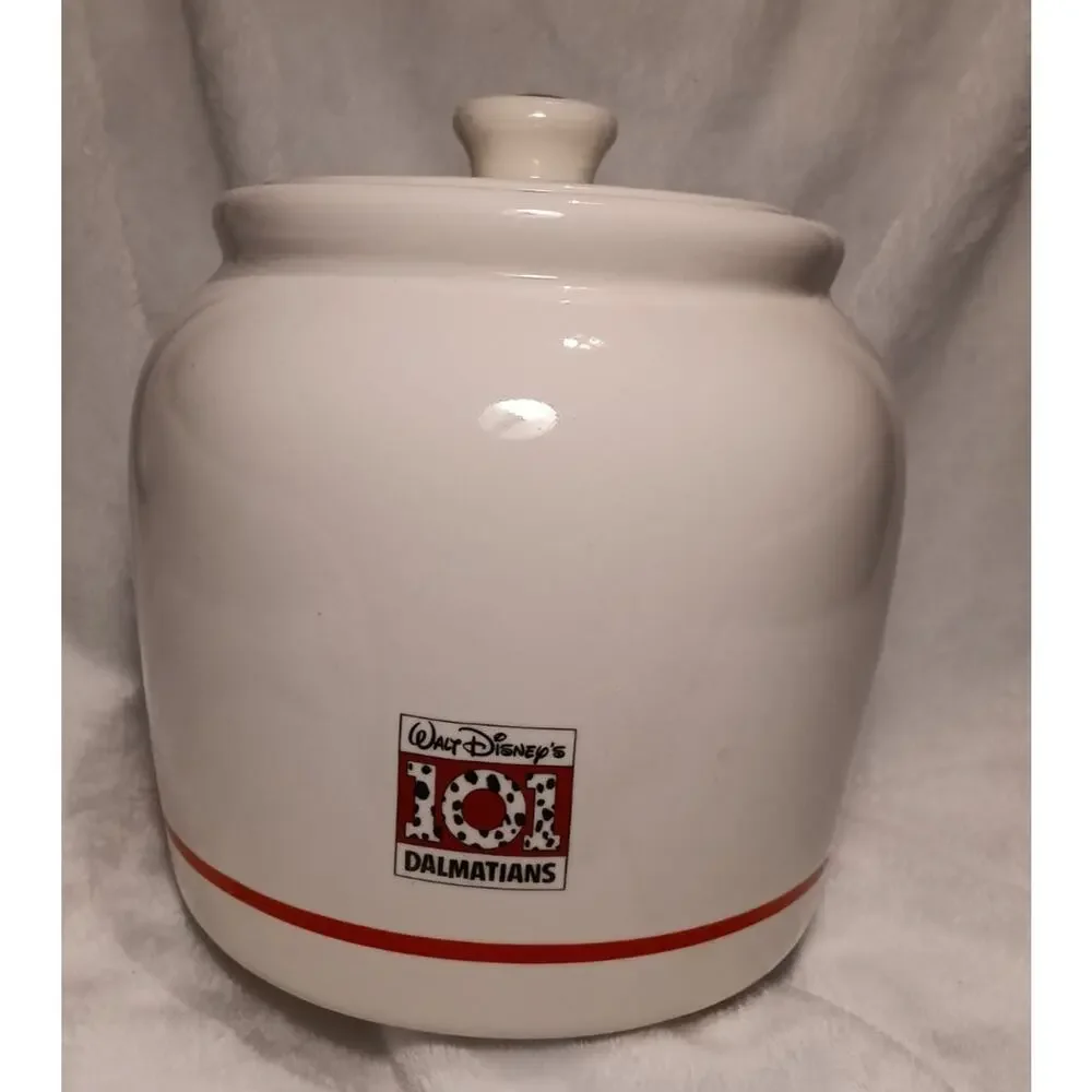 Vintage Disney 101 Dalmatians Treasure Craft Ceramic Cookie Jar Canister EUC FS